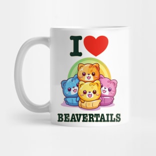 I Love Beavertails Funny Kawaii Rainbow Mug